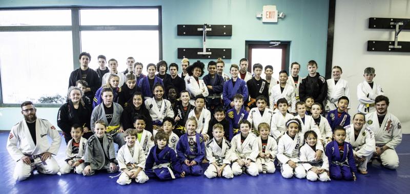 Rip Tide Brazilian Jiu Jitsu at Five Points hosted a training session Jan. 2. Young grapplers from 12 Jiu Jitsu Academies in the mid-Atlantic gathered to train together for the IBJJF Pan Jiu Jitsu championships in March in Southern California. SUBMITTED PHOTO